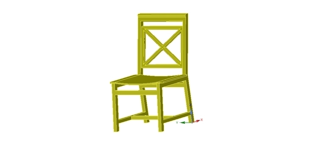 solid wood chair with 12 mm bent plywood seat 3D Print 255184
