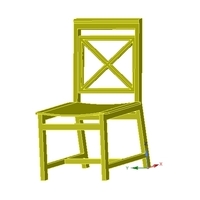 solid wood chair with 12 mm bent plywood seat - Thumbnail 7