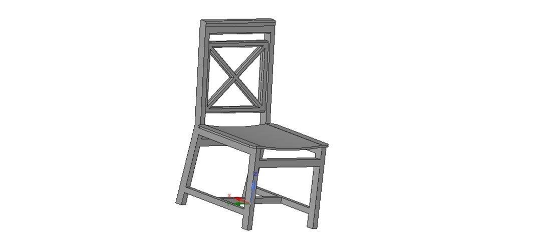 solid wood chair with 12 mm bent plywood seat 3D Print 255185