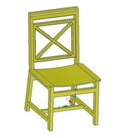 solid wood chair with 12 mm bent plywood seat - Thumbnail 9