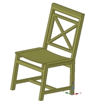 solid wood chair with 12 mm bent plywood seat - Thumbnail 13