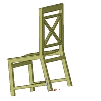 solid wood chair with 12 mm bent plywood seat - Thumbnail 14