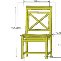 solid wood chair with 12 mm bent plywood seat - Thumbnail 16