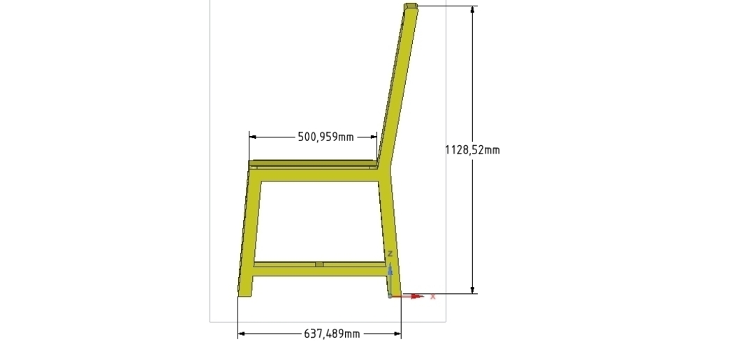 solid wood chair with 12 mm bent plywood seat 3D Print 255194