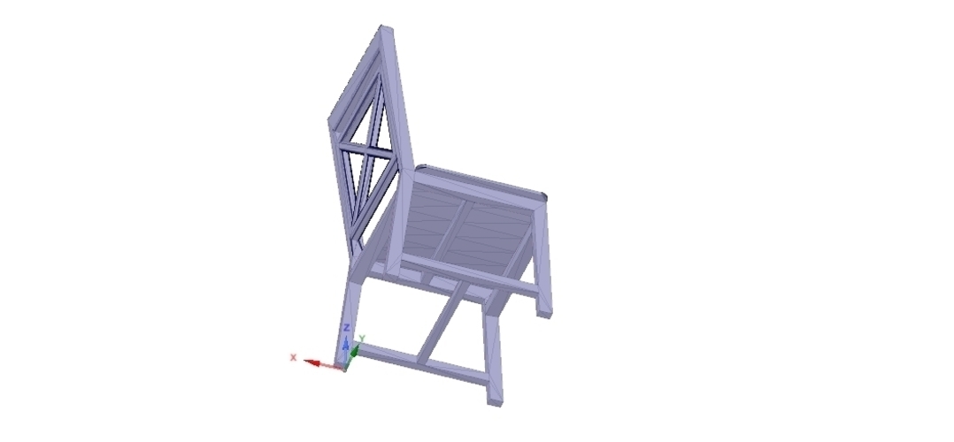 solid wood chair with 12 mm bent plywood seat 3D Print 255195