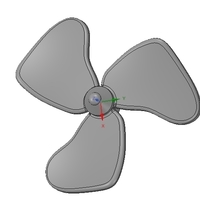 propeller screw for toys 3d-print and cnc - Thumbnail 1