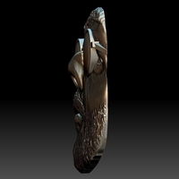 Leon killer portrait bas-relief stl - Thumbnail 7