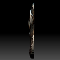 Leon killer portrait bas-relief stl - Thumbnail 8