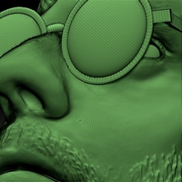 Leon killer portrait bas-relief stl - Thumbnail 10