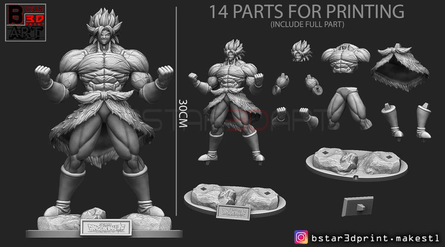 Broly version 01 from Broly movie 2019 3D Print 255432