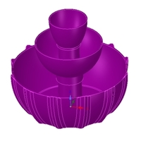 3 tier Flower pot Vase container tower decor 3D print and cnc - Thumbnail 7