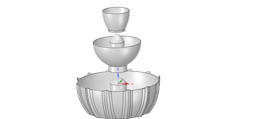3 tier Flower pot Vase container tower decor 3D print and cnc 3D Print 255516