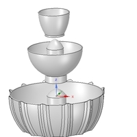 3 tier Flower pot Vase container tower decor 3D print and cnc - Thumbnail 8