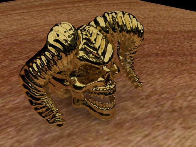 Demonic Skull 3D Print 25564