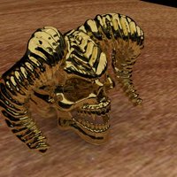 Small Demonic Skull 3D Printing 25564