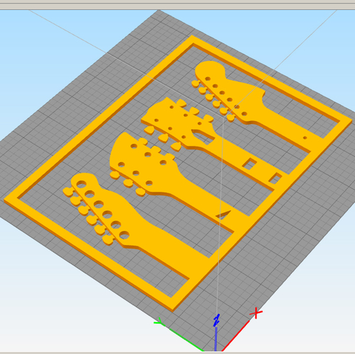 GUITAR NECK WALL DECORATION  SET OF 5 MODELS  3D Print 255694