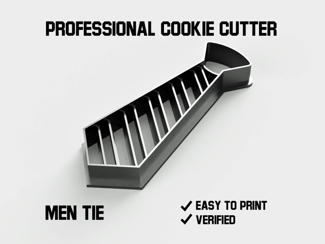 Men tie cookie cutter 3D Print 255737