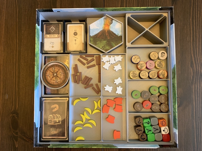 Robinson Crusoe Board Game Organizer 3D Print 255888
