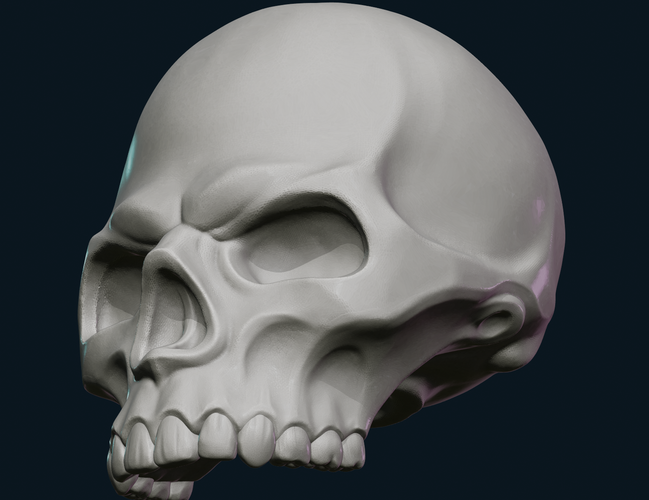 Stylized Skull 3D Print 256000