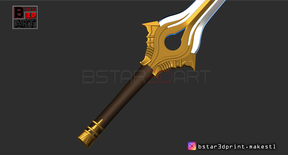 3d Printed Fire Emblem Awakening Falchion Sword Weapon For Cosplay By 