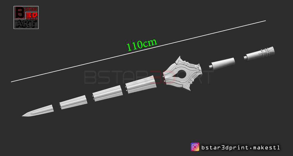 3D Printable Buster Sword (Full Scale) by Luka Verigikj