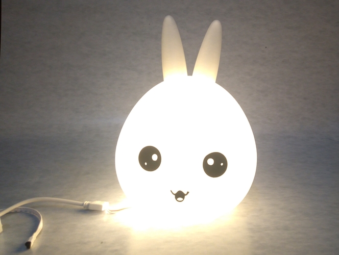 Night light Bunny head 3D print model 3D Print 256051