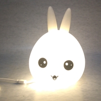 Night light Bunny head 3D print model - Thumbnail 1