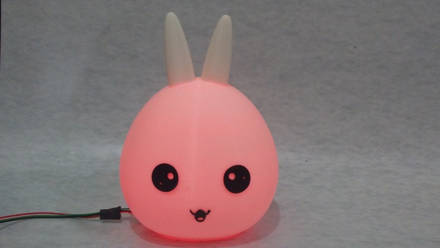 Night light Bunny head 3D print model 3D Print 256052