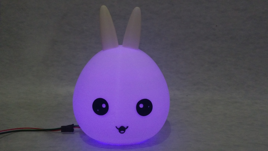 Night light Bunny head 3D print model 3D Print 256053