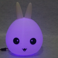 Night light Bunny head 3D print model - Thumbnail 3
