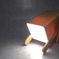 Small Dog Light lamp 3D Printing 256057