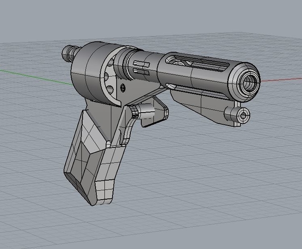 Logans Run Revolver Laser Blaster Prop Replica  3D Print 256061