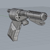 Small Logans Run Revolver Laser Blaster Prop Replica  3D Printing 256061