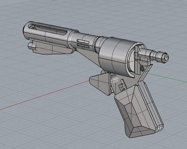 Logans Run Revolver Laser Blaster Prop Replica  3D Print 256062