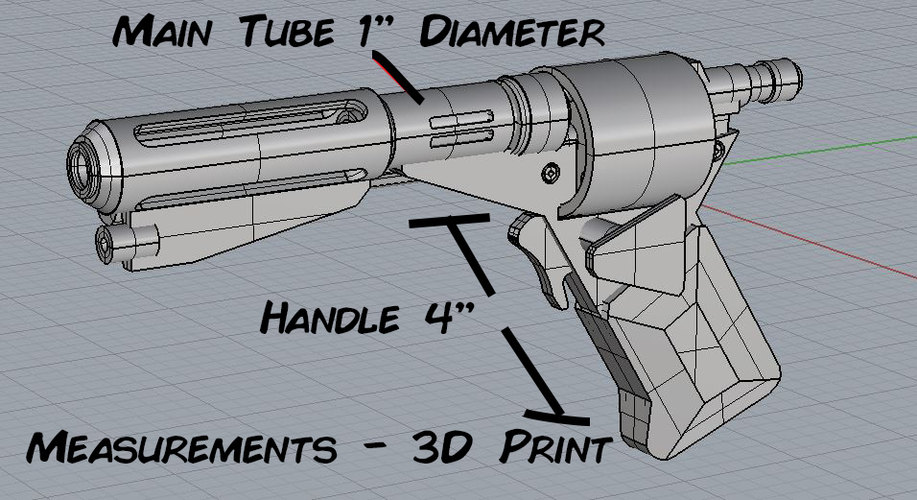 Logans Run Revolver Laser Blaster Prop Replica  3D Print 256071