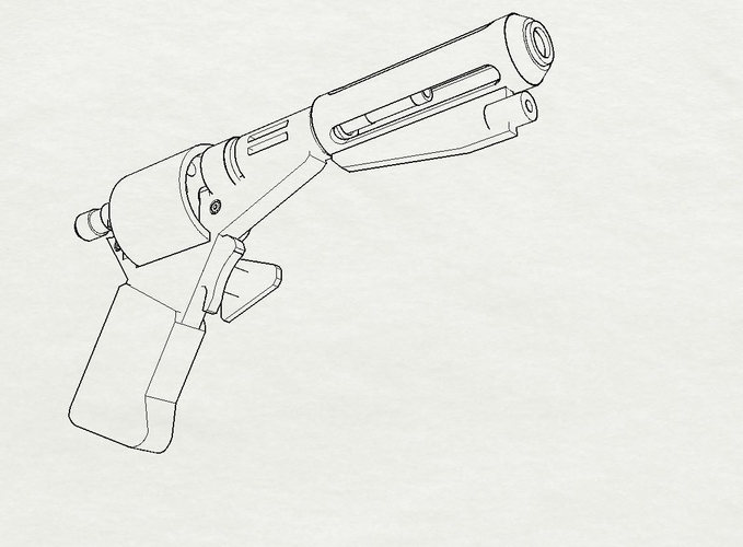 Logans Run Revolver Laser Blaster Prop Replica  3D Print 256072