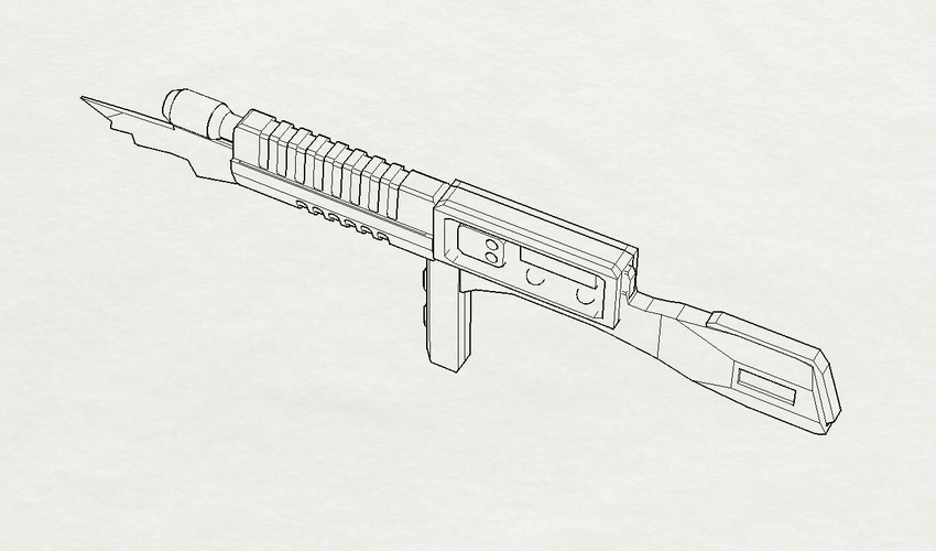 Cylon Rifle Battlestar Galactica Classic  3D Print 256084