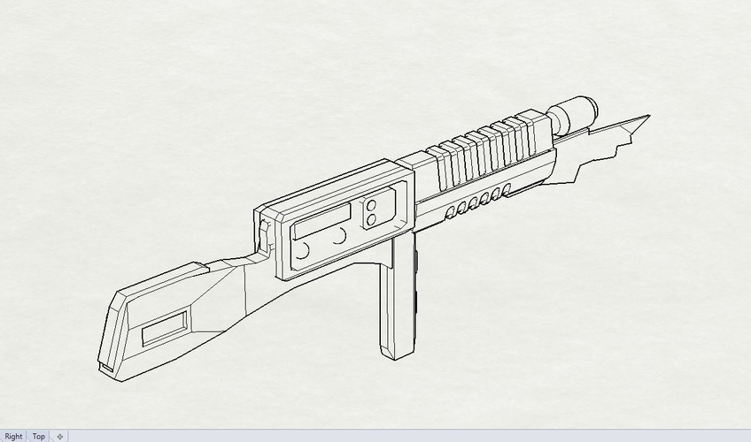 Cylon Rifle Battlestar Galactica Classic  3D Print 256085