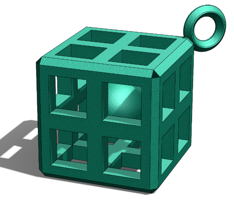 Cube keychain