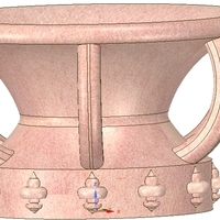 Small vase amphora cup vessel v03 for 3d-print or cnc 3D Printing 256343