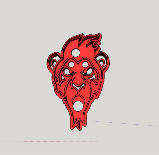 Scar Cookies cutter rey leon 3D Print 256465