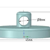 simple wall or ceiling mount wire holder for real 3D print - Thumbnail 1