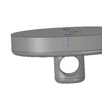 simple wall or ceiling mount wire holder for real 3D print - Thumbnail 2
