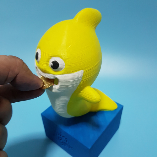 Baby shark coin bank 3D Print 256652