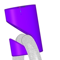 simple wall or ceiling mount wire holder v02 for real 3D print - Thumbnail 2