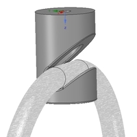 simple wall or ceiling mount wire holder v02 for real 3D print - Thumbnail 6
