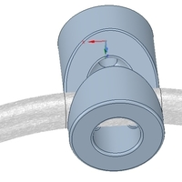 simple wall or ceiling mount wire holder v02 for real 3D print - Thumbnail 9