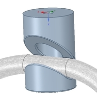 simple wall or ceiling mount wire holder v02 for real 3D print - Thumbnail 10