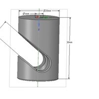 simple wall or ceiling mount wire holder v02 for real 3D print - Thumbnail 12