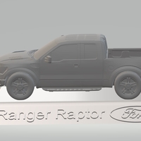 FORD RAPTOR F150 3D MODEL CAR CUSTOM 3D PRINTING STL FILE - Thumbnail 2
